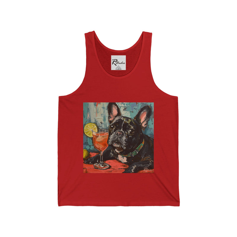 French Bulldog Fine Art Unisex Jersey Tank Top - Stylish & Comfortable