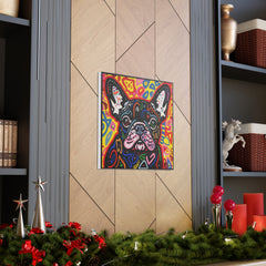 Colorful Modern Pop Art French Bulldog Canvas Print - Multicolored Home Decor