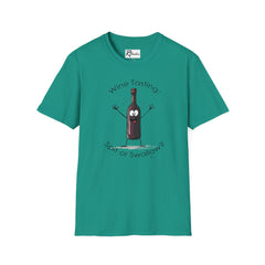 Naughty Nibbles Funny Adult Humor Cartoon Wine Bottle Unisex Soft-Style T-Shirt