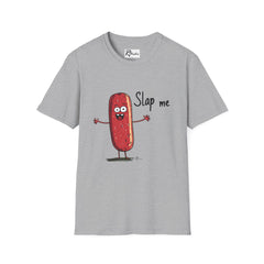 Naughty Nibbles Funny Adult Humor Cartoon Salami Unisex Soft-Style T-Shirt