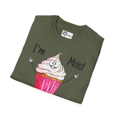 Naughty Nibbles Funny Adult Humor Cartoon Frosted Cup Cake Unisex Soft-Style T-Shirt