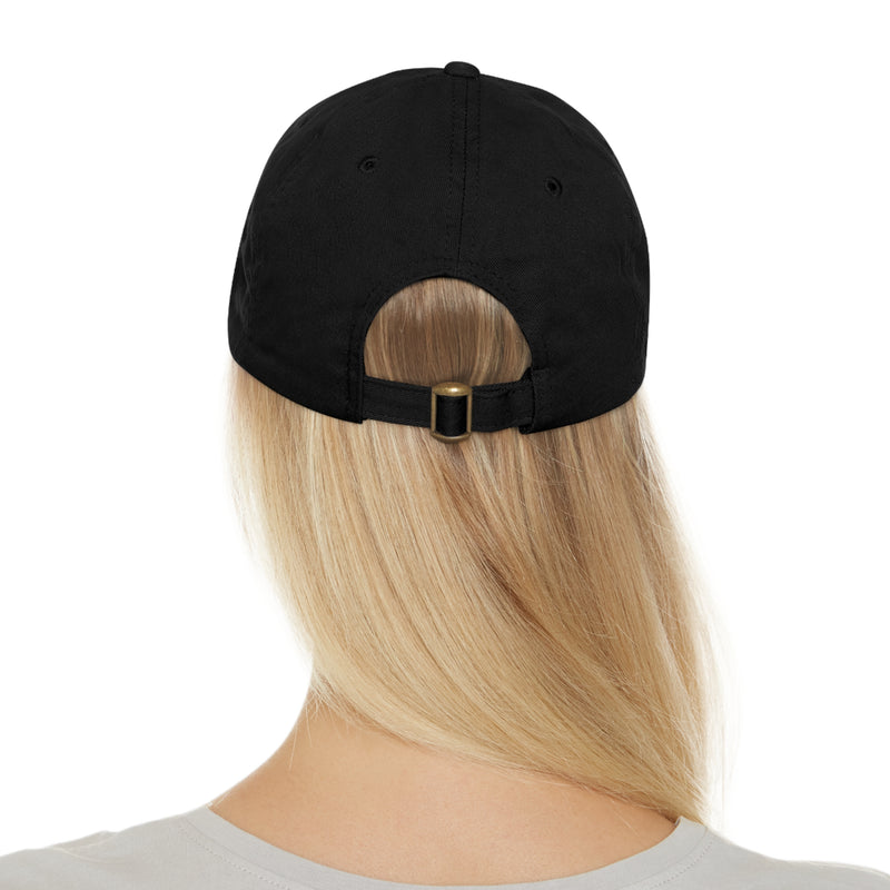 French Bulldog Design Dad Hat - Fine Art Inspired Vegan Leather Patch