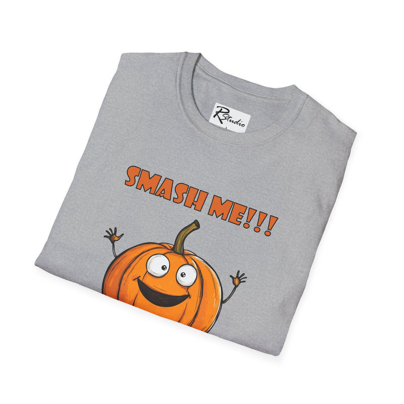 Naughty Nibbles Funny Adult Humor Cartoon Pumpkin Unisex Soft-Style T-Shirt