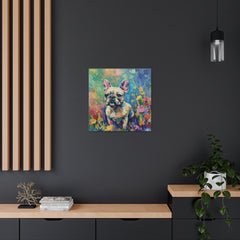 Colorful Fine Art French Bulldog Canvas Print - Multicolored Home Decor