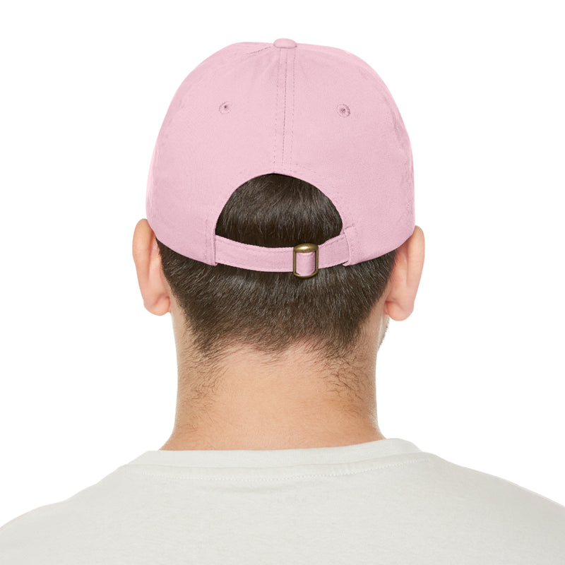 French Bulldog Design Dad Hat - Fine Art Inspired Vegan Leather Patch