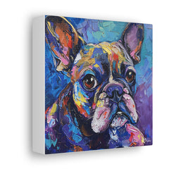 Colorful Fine Art French Bulldog Canvas Print - Multicolored Home Decor