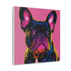 Colorful Pop Art French Bulldog Canvas Print - Multicolored Home Decor