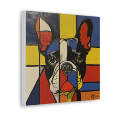 Colorful Modern Art French Bulldog Canvas Print - Multicolored Home Decor