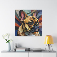 Colorful Art Deco French Bulldog Canvas Print - Multicolored Home Decor