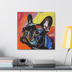 Colorful Pop Art French Bulldog Canvas Print - Multicolored Home Decor