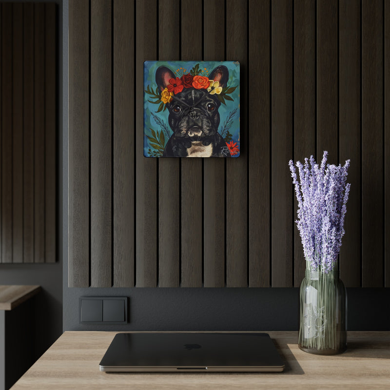 French Bulldog Acrylic Wall Clock - Fine Art Inspired Design