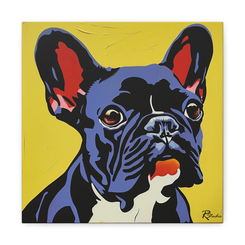 Colorful Pop Art French Bulldog Canvas Print - Multicolored Home Decor