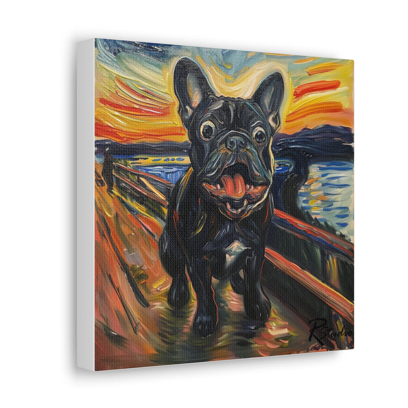 Colorful Fine Art French Bulldog Canvas Print - Multicolored Home Decor