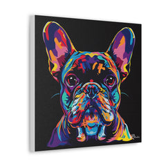 Colorful Pop Art French Bulldog Canvas Print - Multicolored Home Decor