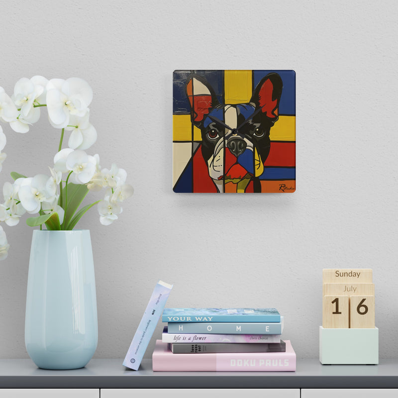 French Bulldog Acrylic Wall Clock - Fine Art Inspired Design