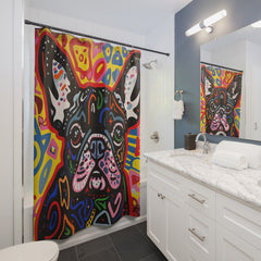 French Bulldog Fine Art Shower Curtain - Stylish Bathroom Decor