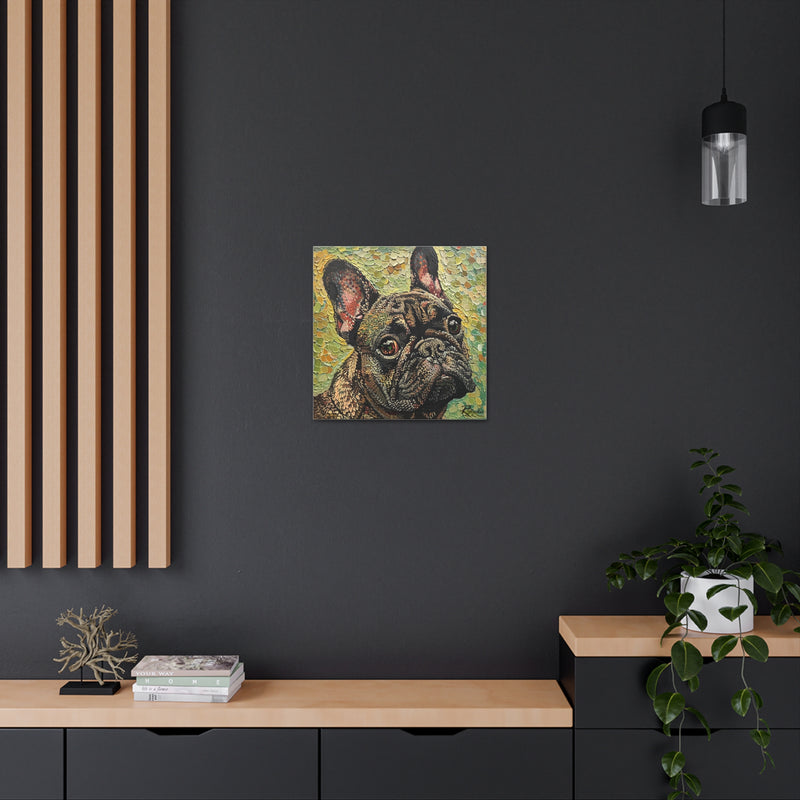 Colorful Fine Art French Bulldog Canvas Print - Multicolored Home Decor