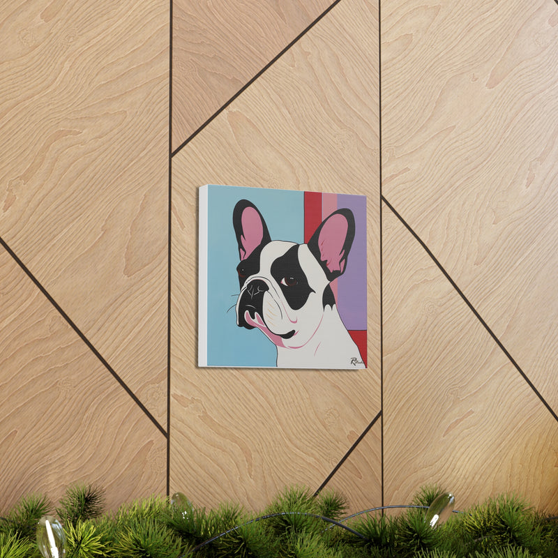 Colorful Fine Art French Bulldog Canvas Print - Multicolored Home Decor