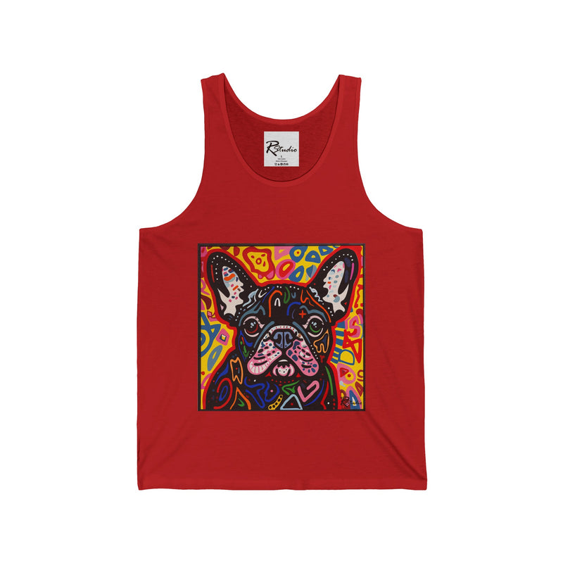 French Bulldog Fine Art Unisex Jersey Tank Top - Stylish & Comfortable