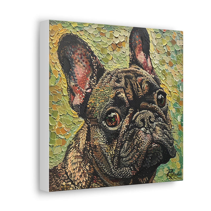 Colorful Fine Art French Bulldog Canvas Print - Multicolored Home Decor