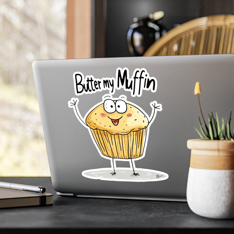 Naughty Nibbles Funny Adult Humor Muffin Vinyl Kiss-Cut Decals - Durable & Removable