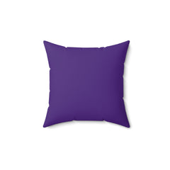 Pop Art Inspired French Bulldog Hot Pink and Purple Faux Suede Square Pillow