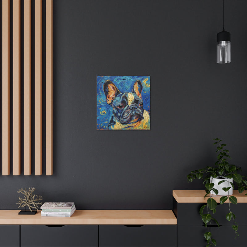 Colorful Fine Art French Bulldog Canvas Print - Multicolored Home Decor