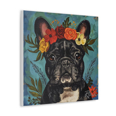 Colorful Fine Art French Bulldog Canvas Print - Multicolored Home Decor