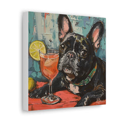 Colorful Fine Art French Bulldog Canvas Print - Multicolored Home Decor