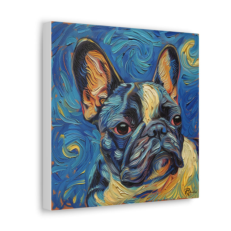 Colorful Fine Art French Bulldog Canvas Print - Multicolored Home Decor