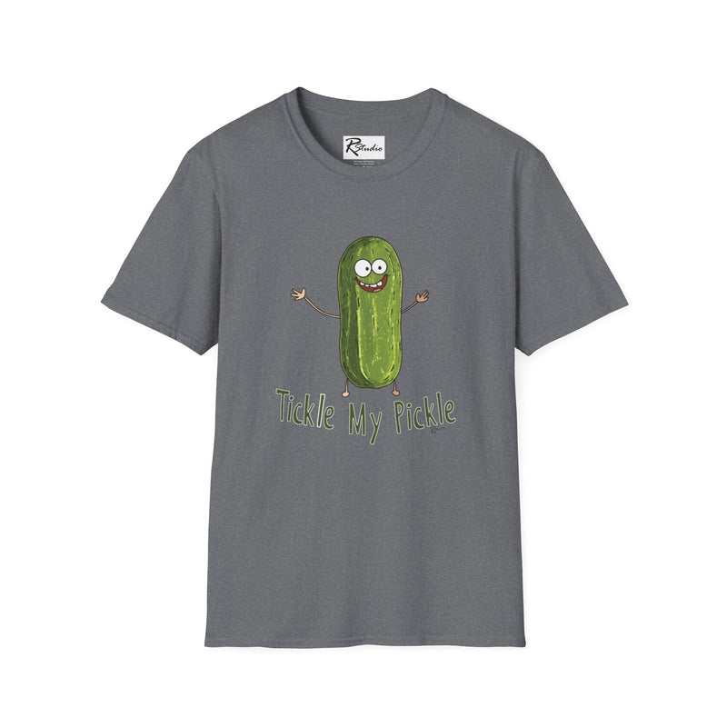 Naughty Nibbles Funny Adult Humor Cartoon Pickle Unisex Soft-Style T-Shirt