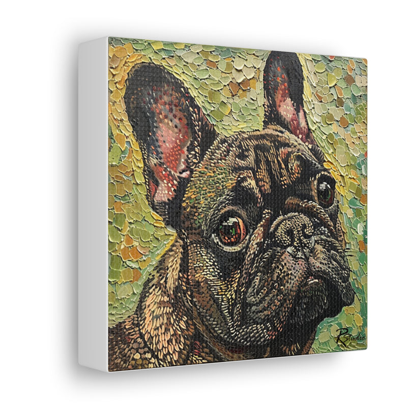 Colorful Fine Art French Bulldog Canvas Print - Multicolored Home Decor