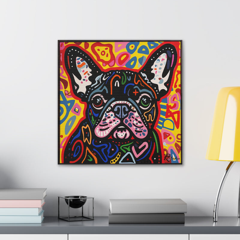 Colorful Modern Pop Art French Bulldog Canvas Print - Multicolored Home Decor