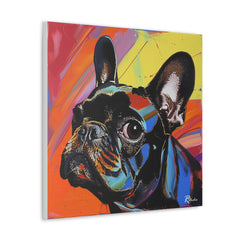 Colorful Pop Art French Bulldog Canvas Print - Multicolored Home Decor