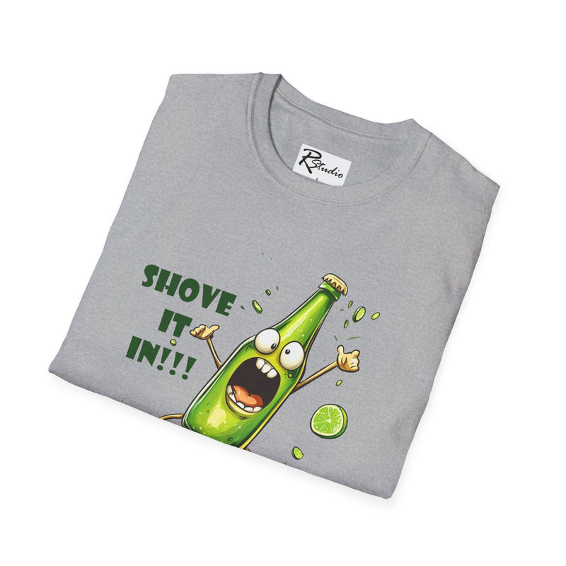 Naughty Nibbles Funny Adult Humor Cartoon Mexican Beer Unisex Soft-Style T-Shirt