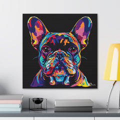 Colorful Pop Art French Bulldog Canvas Print - Multicolored Home Decor