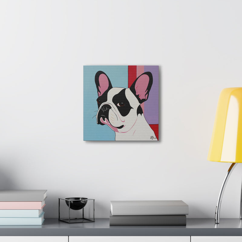 Colorful Fine Art French Bulldog Canvas Print - Multicolored Home Decor