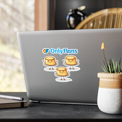 Naughty Nibbles Funny Adult Humor Flan Vinyl Kiss-Cut Decals - Durable & Removable