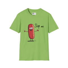 Naughty Nibbles Funny Adult Humor Cartoon Salami Unisex Soft-Style T-Shirt