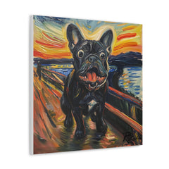 Colorful Fine Art French Bulldog Canvas Print - Multicolored Home Decor