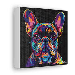 Colorful Pop Art French Bulldog Canvas Print - Multicolored Home Decor