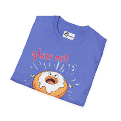 Naughty Nibbles Funny Adult Humor Cartoon Glazed Donut Unisex Soft-Style T-Shirt