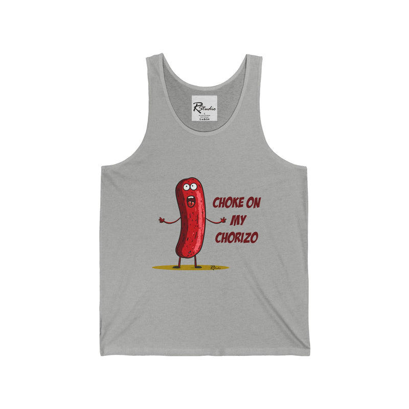 Naughty Nibbles Funny Adult Humor Chorizo  Unisex Soft-Style Tank Top