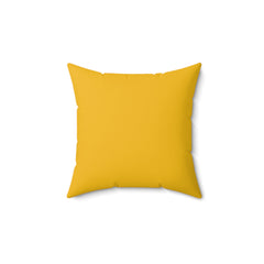 Pop Art Inspired French Bulldog Blue and Yellow Faux Suede Square Pillow