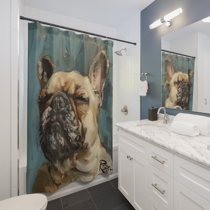 French Bulldog Fine Art Shower Curtain - Stylish Bathroom Decor