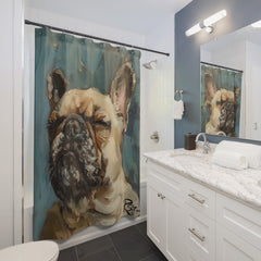 French Bulldog Fine Art Shower Curtain - Stylish Bathroom Decor