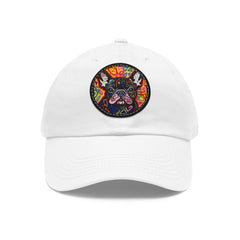 French Bulldog Design Dad Hat - Fine Art Inspired Vegan Leather Patch