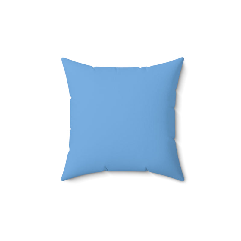 Surrealist Art Inspired French Bulldog Sky Blue Faux Suede Square Pillow