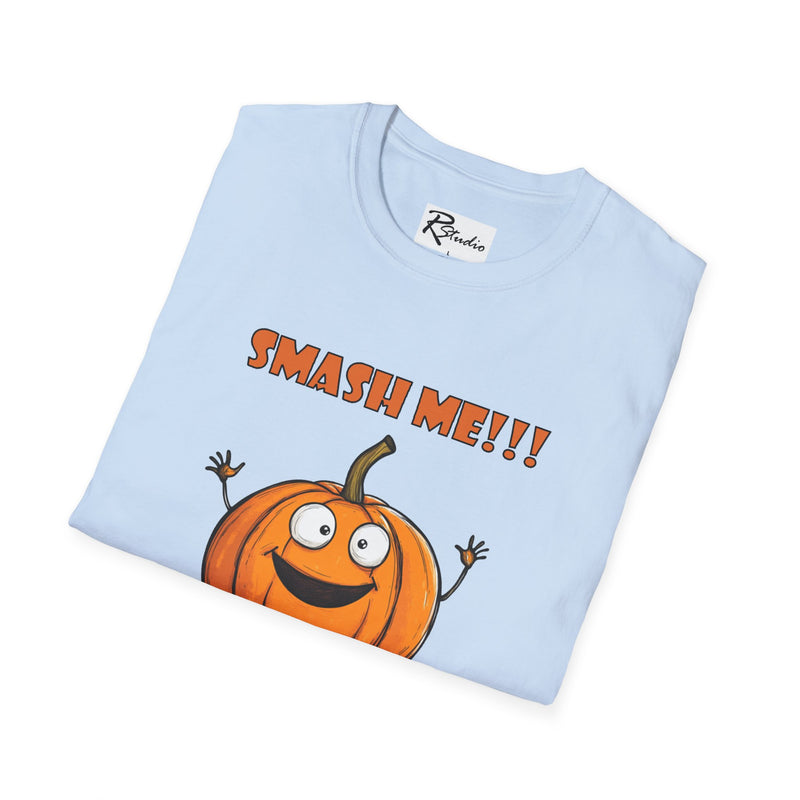 Naughty Nibbles Funny Adult Humor Cartoon Pumpkin Unisex Soft-Style T-Shirt