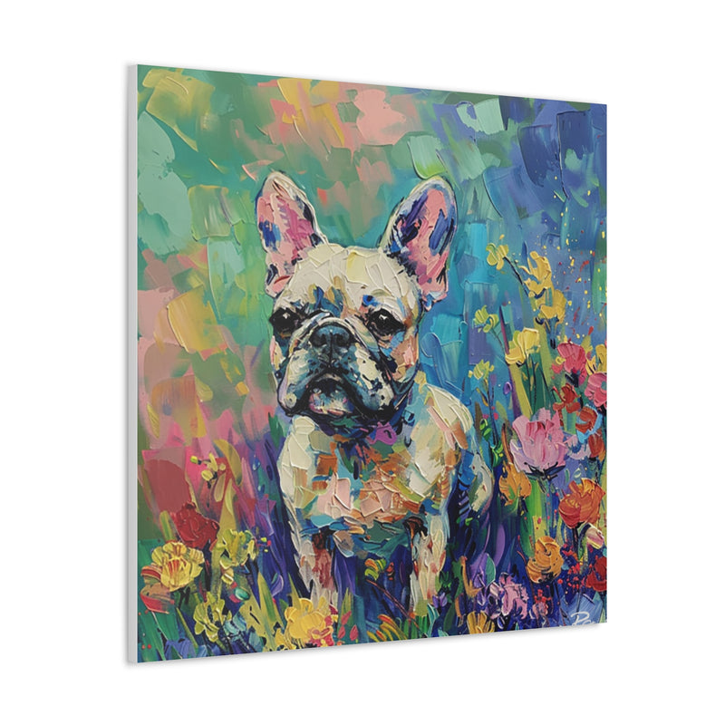 Colorful Fine Art French Bulldog Canvas Print - Multicolored Home Decor